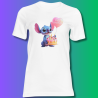 Polera Cumpleaños Stitch globo