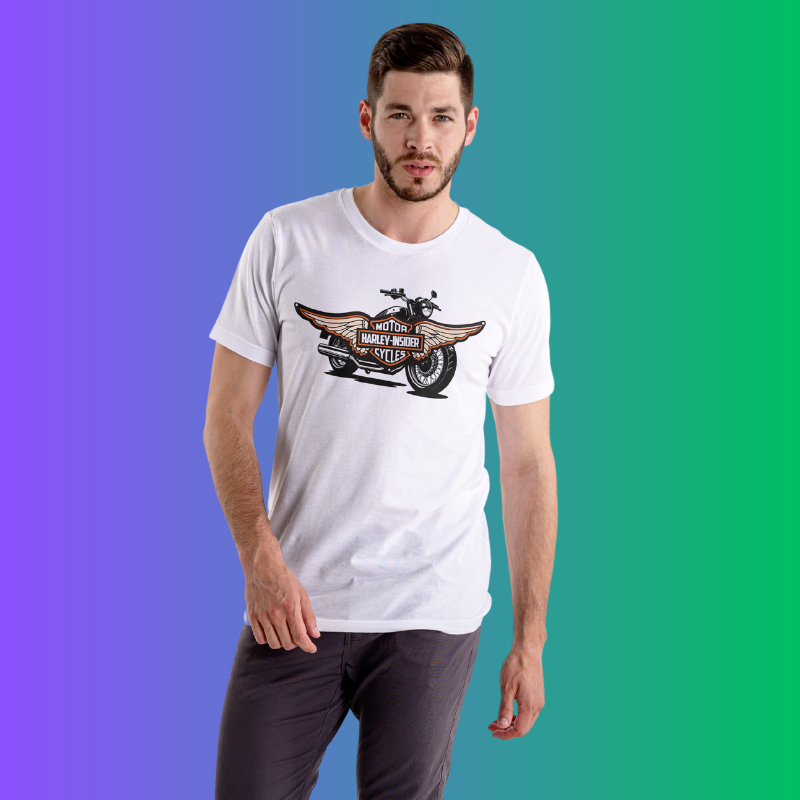 Polera Nostalgia Harley Genius Moto-logo