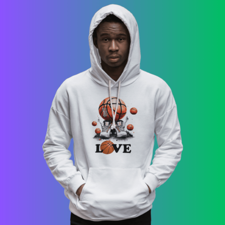 Polerón Básquet I Love – Estilo Urbano para Amantes del Deporte