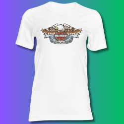 Polera Nostalgia Harley Genius Aguila