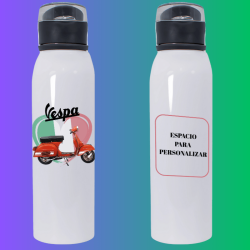 Botella de Aluminio 650 ml | Tapa Click Antiderrame y Diseño Compacto