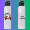 Botella de Aluminio 650 ml | Tapa Click Antiderrame y Diseño Compacto