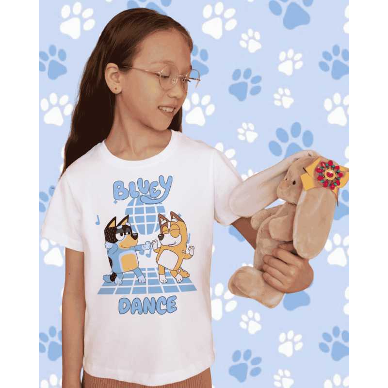 Polera Bluey Dance – Estilo Único para los Peques Fans de la Serie INKFUSION
