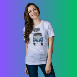 Polera Nostalgia Combi Azul